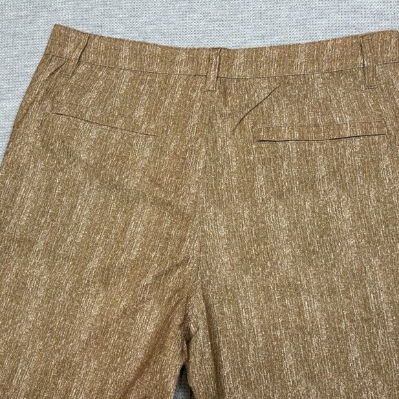 Blue Gear Mens Heather Brown Bermuda Shorts Flat Front Slash Pockets Size 32 - Picture 4 of 12